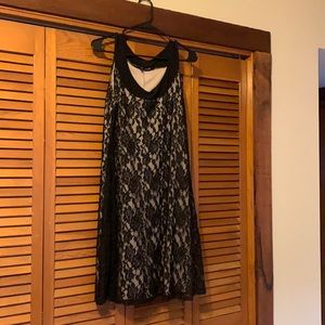 Black Lace Shift Dress